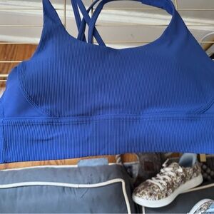 Blue lululemon Ribbed Sports Bra